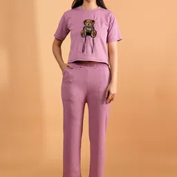 Dreambe Self Design Pure Cotton T-Shirt With Trousers-26