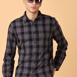 V-Mart Men Opaque Checked Casual Shirt-picture-2