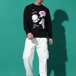 GRIFFEL Graphic Printed Sweatshirt with Track Pants-picture-11