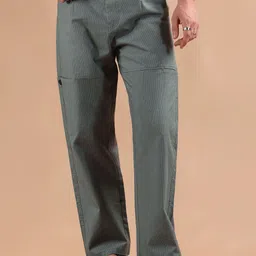 Beyoung Men Relaxed Straight Leg Houndstooth Cotton Cargo Trouser-picture-33