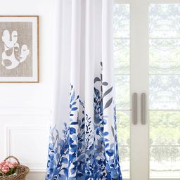 Story@home Blue & White Floral Room Darkening Long Door Curtain-picture-0