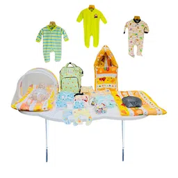 Fareto Infants Kids Set Of 64 Printed Cotton Baby Apparel Gift Set-picture-19