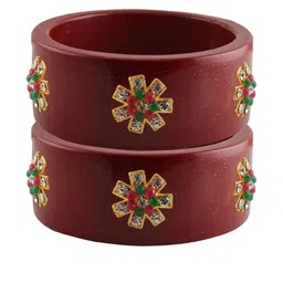 Vidhya Kangan Multi-Coloured Brass Bangles-image-96