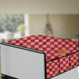 The Furnishing Tree Red Plastic Refrigerator Cover-image-48