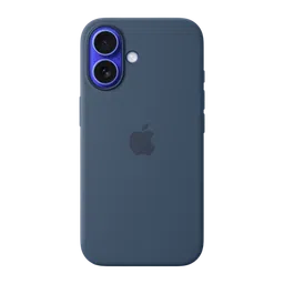 Apple Soft Silicone Back Cover Apple iPhone 16 (MagSafe Charging Support, Denim)-image-86