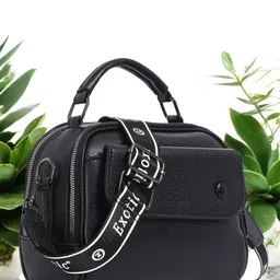 Exotic Textured Half Moon Sling Bag-image-3