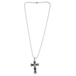 SANAA CREATIONS Unisex Silver-Plated Contemporary Stones Studded Pendant & Chain-2