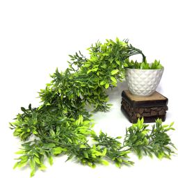 Artificial Mehndi Leaves Garlands Vine Plants with Pot for Home Decor Wild Artificial Plantwith Pot-23
