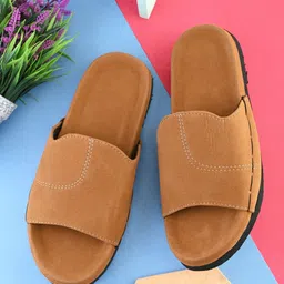 Apratim Men Velvet Open Toe Flats-image-19