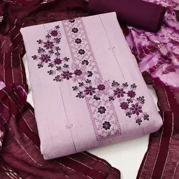 LeeliPeeri Designer Embroidered Unstitched Dress Material-image-94