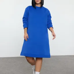 Trendyol Women Round Neck A-Line Knee Length Dress-picture-48