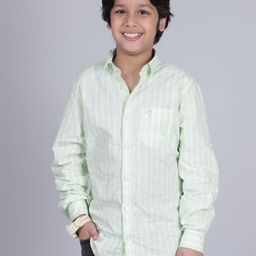 Cantabil Boys Comfort Striped Spread Collar Casual Cotton Shirt-picture-25