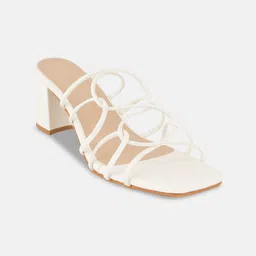 Rubeezz Women PU Regular Block Gladiators Heels-44