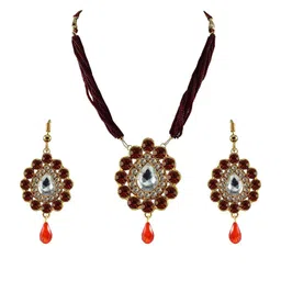 Vidhya Kangan Women Red Jewellery Set-image-52