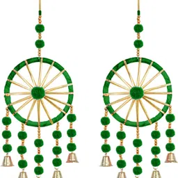 ryme Pack Of 2 Handmade Decorative Woollen Ring Wall Door Hanging Wool Windchime-picture-13