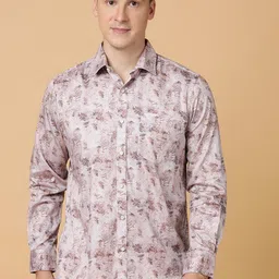 TABARD Men Spread Collar Abstract Printed Cotton Casual Shirt-image-54