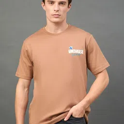 THE BEETEL HOUSE Typography Printed Round Neck Short Sleeves Cotton T-shirt-15