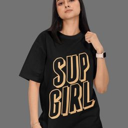 SNUG24 Typographic Printed Drop-Shoulder Sleeves Pure Cotton Oversized T-shirt-image-87