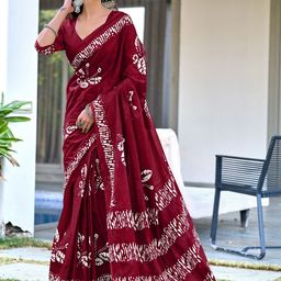 Anouk Batik Pure Cotton Saree-picture-23