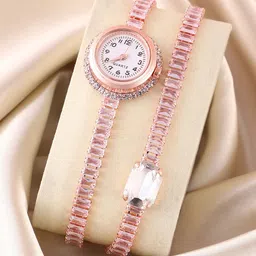 HAUTE SAUCE by Campus Sutra Women Embellished Dial & Stainless Steel Bracelet Style Straps Analogue Watch-83