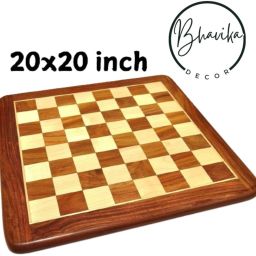 Handmade Flat Wooden Chess Board | Chess Peices Not Included|20x20inch 50 cm Chess Board-image-56
