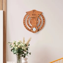 Wall Calendar With Clock, New Year Calendar, Office Decor Home Decor Lifetime Calendar Perpetual Calendar Wall Calendar-28