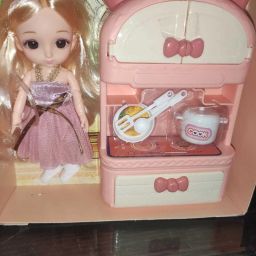 Doll with Kitchen Cabinet Toy Set-High Quality Moveable Body Doll for Girls-image-48