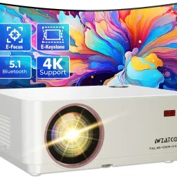 WZATCO Yuva Elite (12600 lm / 1 Speaker / Remote Controller) Electronic Focus, Native 1080P , 250-inch Screen, 5W Inbuilt Speaker, 2 Way Bluetooth, USB Screen Mirroring Ultra Bright Projector-10