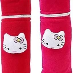Soft Plush Baby Bottle Cover for Feeders Set of 2 Zipper Closer Cute Animated-image-61