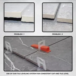 spotview Pack of 100 Tile Spacer 3MM Tiles Leveling System | Reusable Wedges | Tiles Leveler | Easy To Install Non-magnetic Post Level image 4