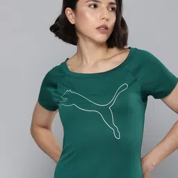 Puma Women Brand Logo Printed Train Fav Jersey Cat Sports Regular Fit Sustainable T-shirt-image-15