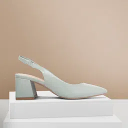 Allen Solly Women Mint Green Solid Block Pumps-picture-21