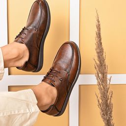 San Frissco Men Leather Textured Formal Derbys-picture-16