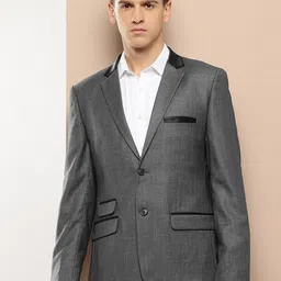 INVICTUS Mock Pocket Detail Notched Lapel Single-Breasted Blazer-image-41