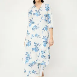 max Floral Printed Sequinned Kurta with Palazzos-47