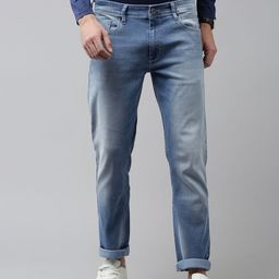 BEAT LONDON by PEPE JEANS Men Blue Tapered Fit Low-Rise Heavy Fade Stretchable Jeans-image-14