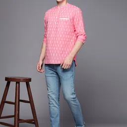 Indo Era Men Geometric Printed Kurta-image-50