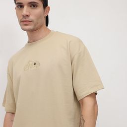 The Roadster Lifestyle Co. Solid Drop-Shoulder Sleeves Oversized T-shirt-picture-48
