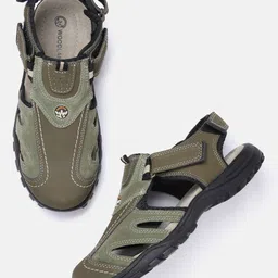 Woodland Men Nubuck Leather Fisherman Sandals-picture-25