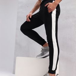 HRX by Hrithik Roshan Men Solid Active Joggers with Side Striped Detail-image-86