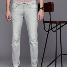 Louis Philippe Jeans Men Slim Fit Low-Rise Heavy Fade Stretchable Jeans-image-64