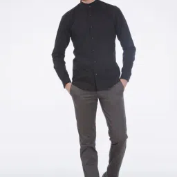 Basics Mid Grey Satin Formal Trouser-image-85