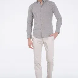 Basics Ecru Satin Formal Trouser-image-15