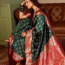 Sangria Woven Design Banarasi Saree With Blouse Piece-picture-43