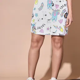 QIOA Printed A-Line Mini Skirt-picture-9