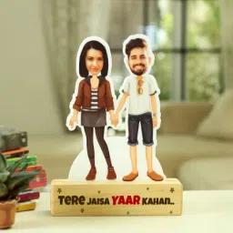 Personalized Caricature with Wooden Stand for Friends-image-52