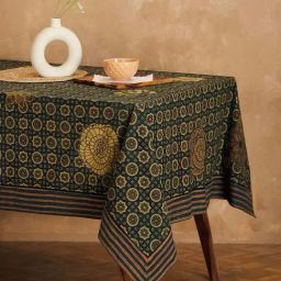 fabindia home Fabindia Ipshita Multicolor Cotton 116 TC 163 GSM 8 Seater Table Cover-picture-35