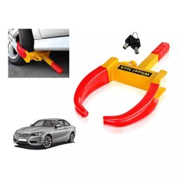 Auto Pearl Claw Type Adjustable Anti Theft Yellow, Red Wheel Clamp Lock for BMW 2 Series-45