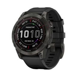 Garmin Fenix 7X Sapphire Solar GPS Smartwatch (Carbon Grey DLC Titanium with Black Band)-image-36