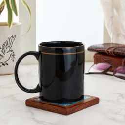 Clay Craft Multicolor Fine Ceramic Abstract Milk Mug - 350 ml - 1 Pc-9